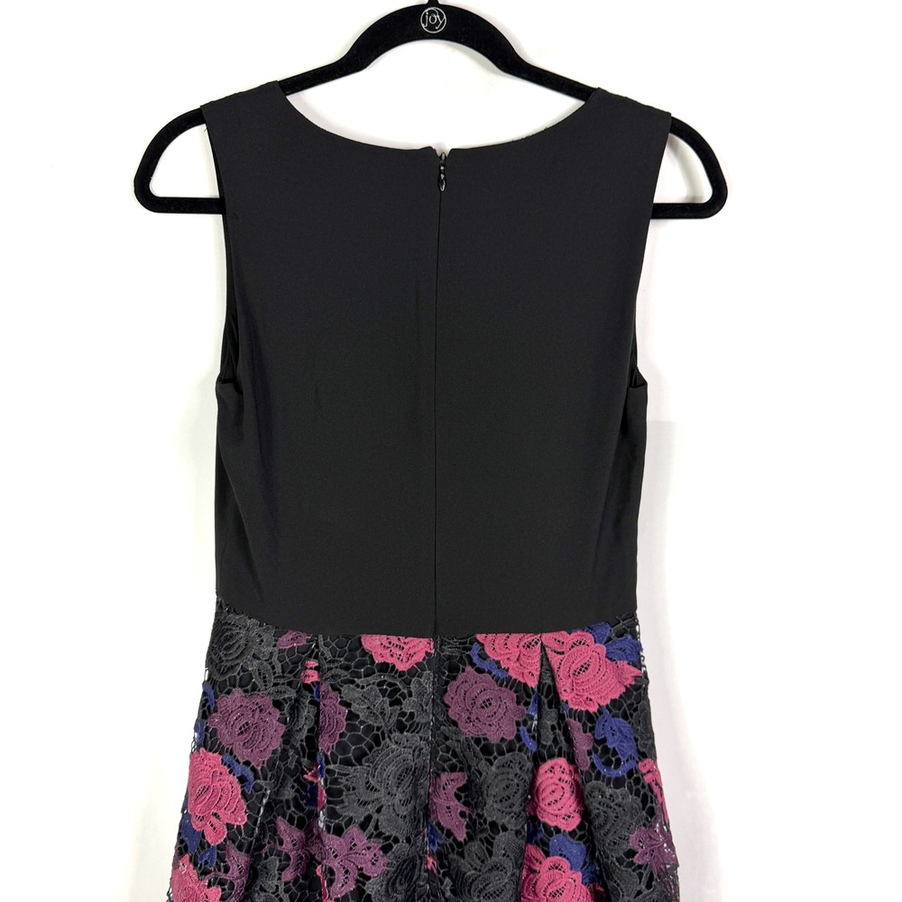 Hutch Lace Plunge Gown Black Pink Floral Dress Sleeveless V-Neck Sz 0 - Picture 13 of 14